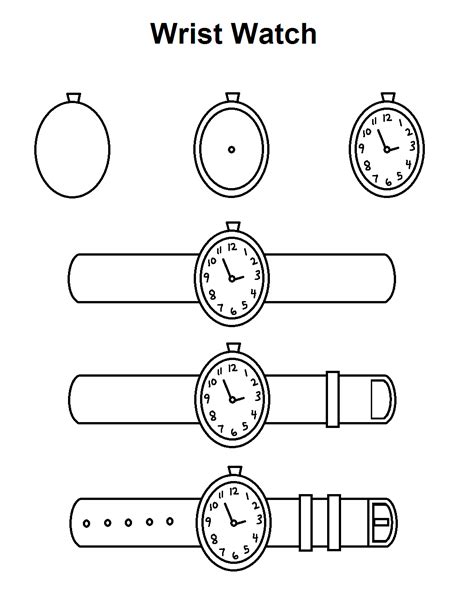 Step by Step How to Draw a Pocket Watch
