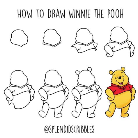 How to Draw Pooh the Bear from Winnie the Pooh printable