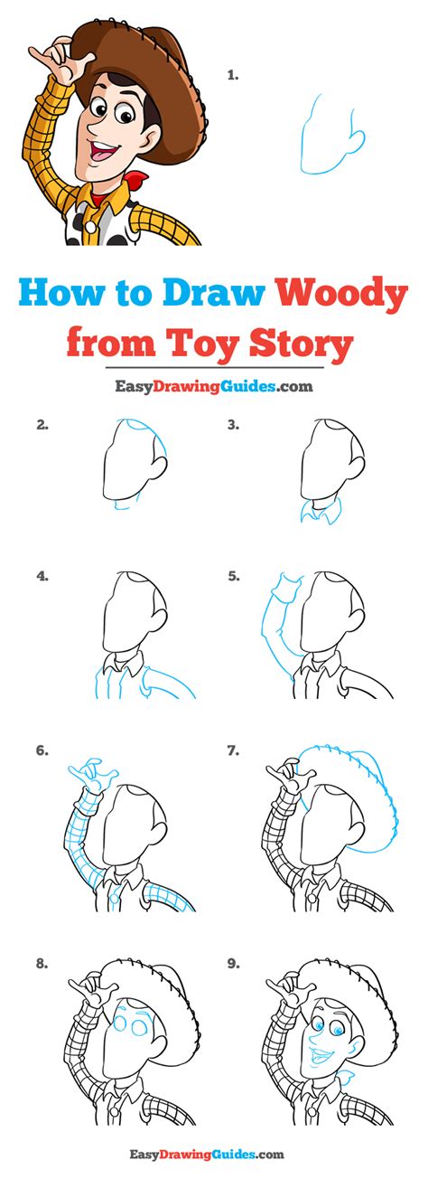 How to draw Sheriff Woody Toy Story Sketchok easy