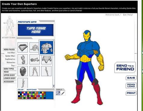 Draw a superhero blank like shown and have kids decide