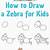 how to draw zebra easy step by step