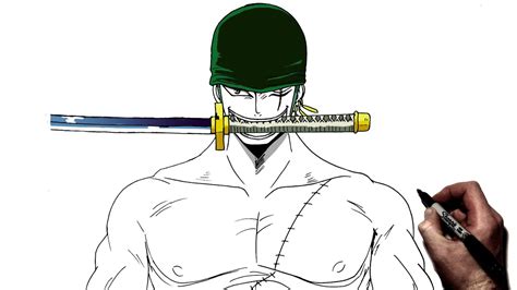 How To Draw Zoro, Step by Step, Drawing Guide, by Dawn