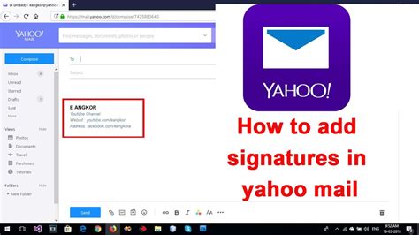 Yahoo how to change the email signature? Kylook FAQ