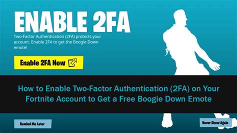 Fortnite 2FA Boogie Down How to enable TwoFactor authentication for