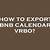 how to export vrbo calendar to airbnb