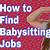 how to find babysitting jobs at 17