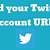 how to find twitter account url on app
