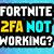 how to fix 2fa not working fortnite