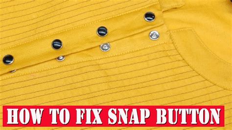 how to fix a snap button without tool