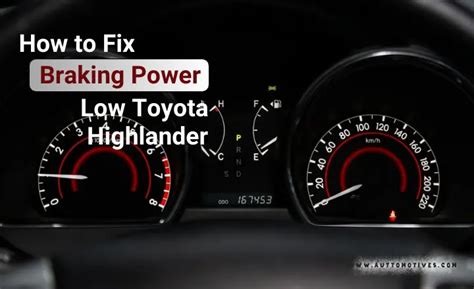 how to fix braking power low