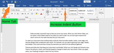 how to fix indents in word