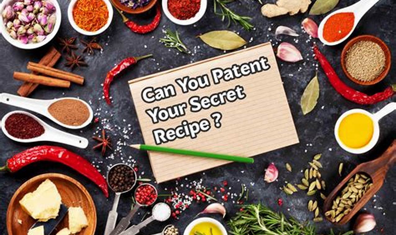 how to get a patent on a food recipe
