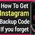 how to get backup code for instagram without login