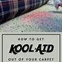 how to get red kool aid out of carpet