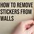 how to get stickers off wall paint