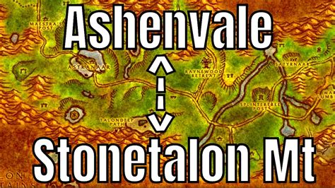 how to get to stonetalon mountains from ashenvale wow classic