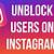 how to get unblocked from instagram