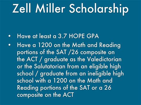 Getting The Zell Miller Scholarship For College