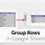 how to group columns in google sheets