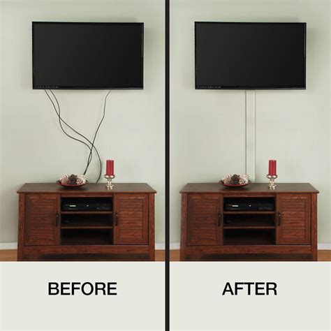 Hide Your TV Cords Without Breaking Your Walls Wall mounted tv