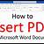 how to insert a pdf picture into word