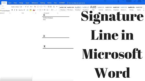 Signature Lines in Microsoft Word YouTube