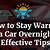 how to keep warm in a car overnight