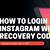 how to login instagram with recovery code