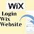 how to login into wix website