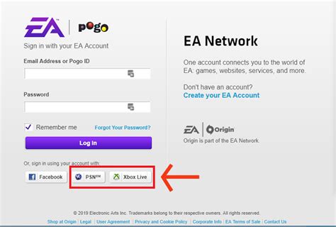 Linking your console accounts to your EA Account
