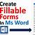 how to make a fillable form in pages