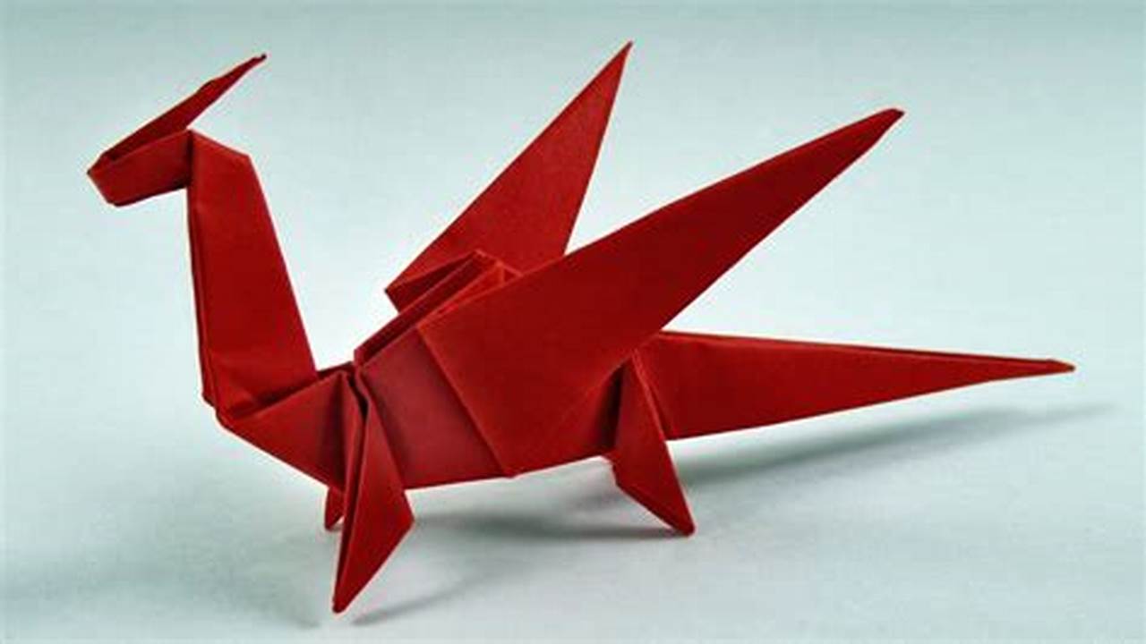 Origami Dragon: Folding Guide with A4 Paper