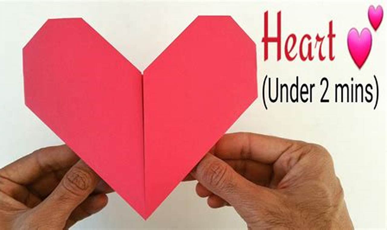 how to make a origami heart with a4 paper