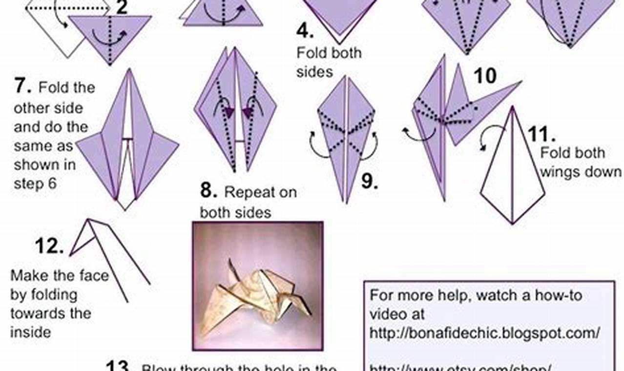 how to make a paper crane with a gum wrapper