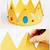 how to make a paper crown template children's writing