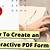 how to make a pdf interactive form