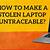 how to make a stolen laptop untraceable
