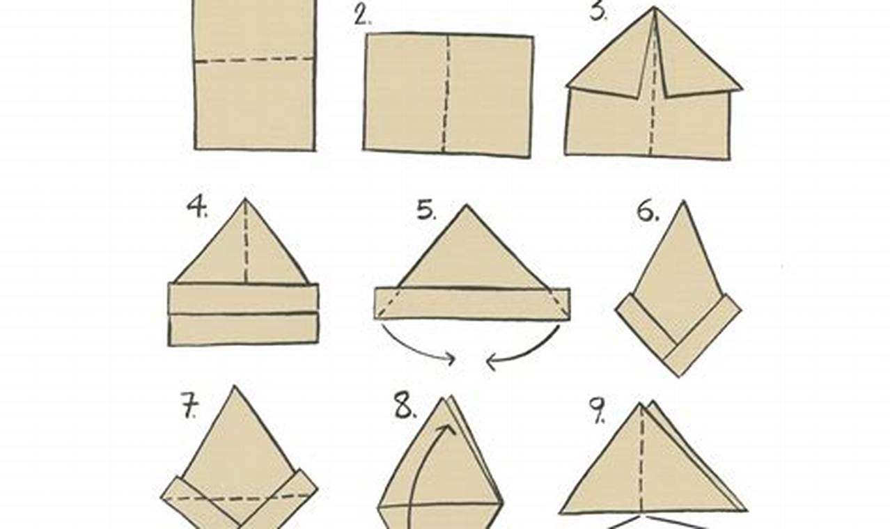 how to make an origami boat out of a napkin