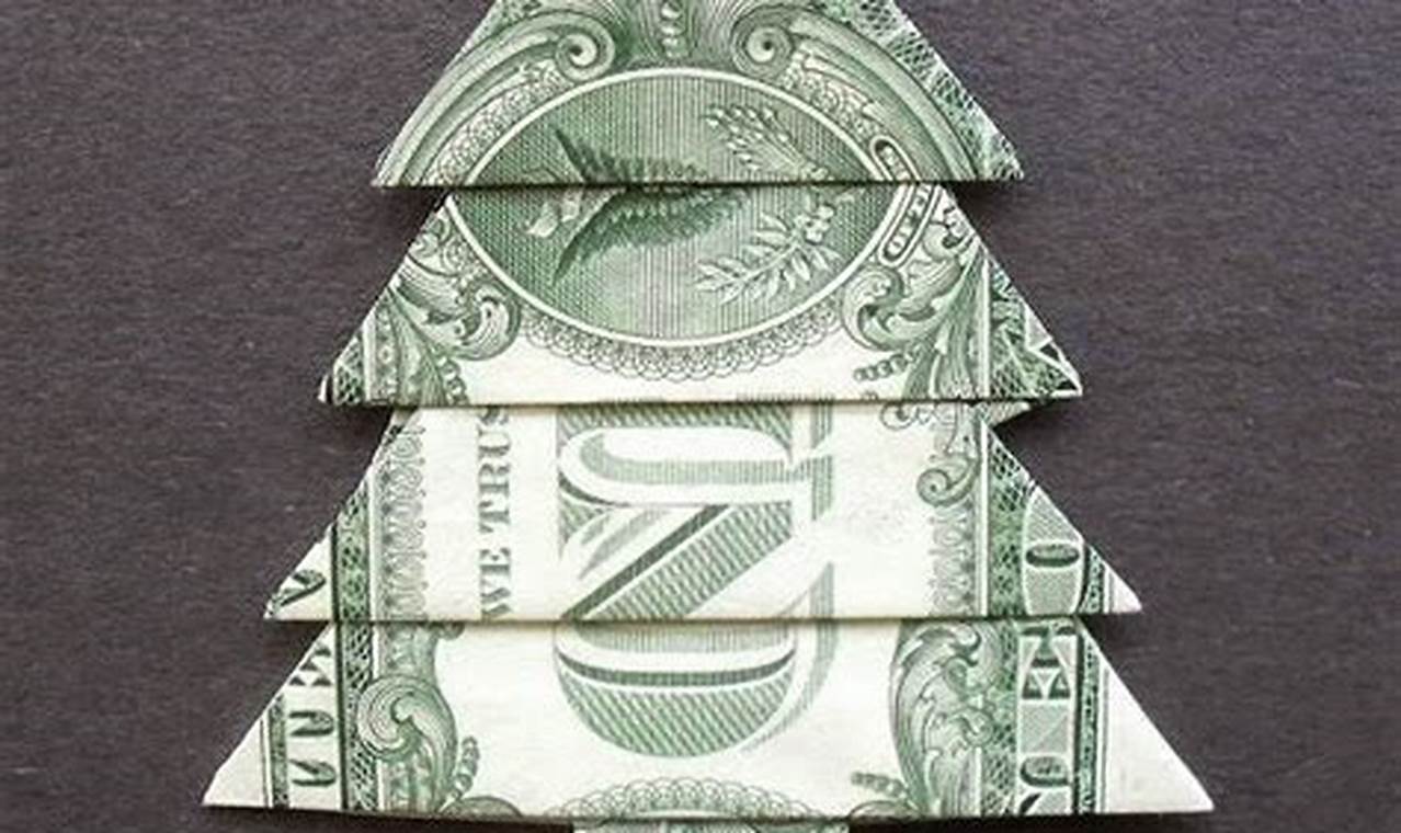 Deck Your Holiday Decor with an Origami Christmas Tree Made from a Dollar Bill