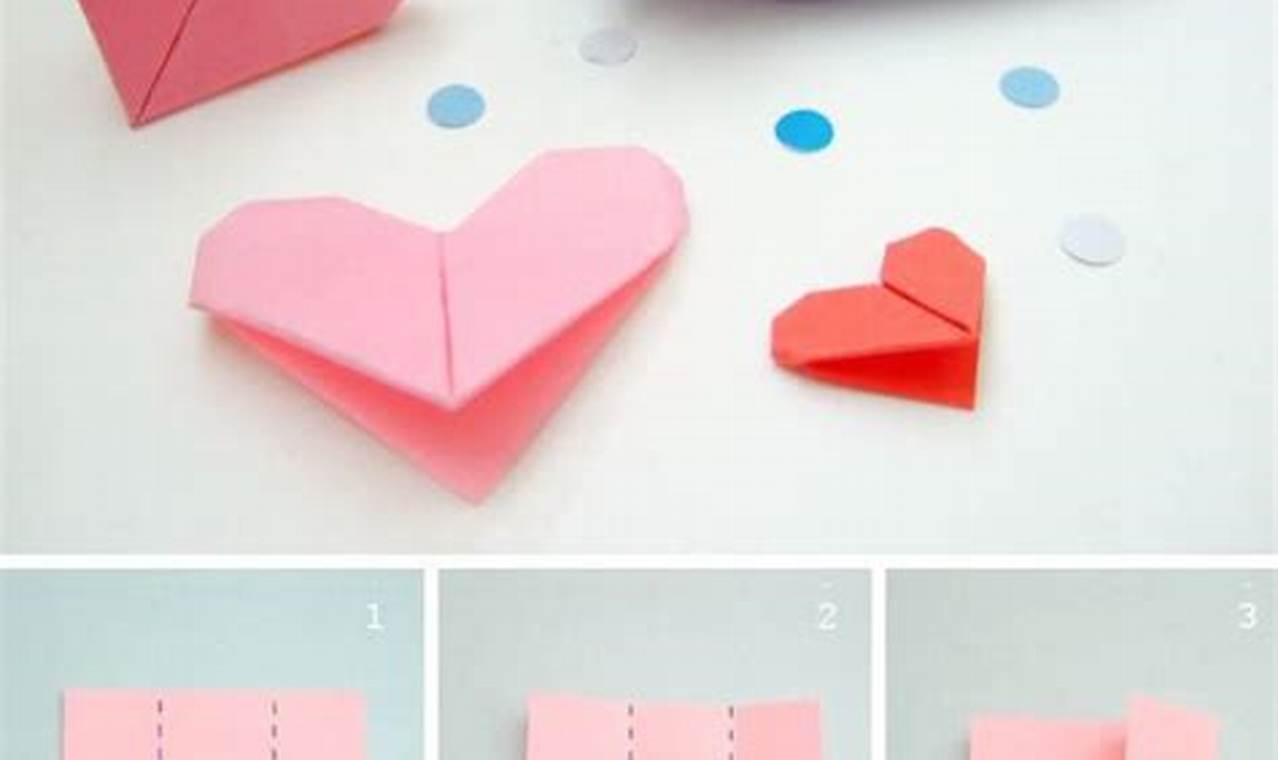 how to make an origami heart with a sticky note