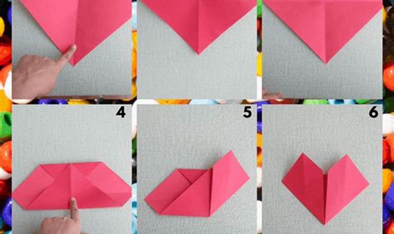how to make an origami heart with construction paper