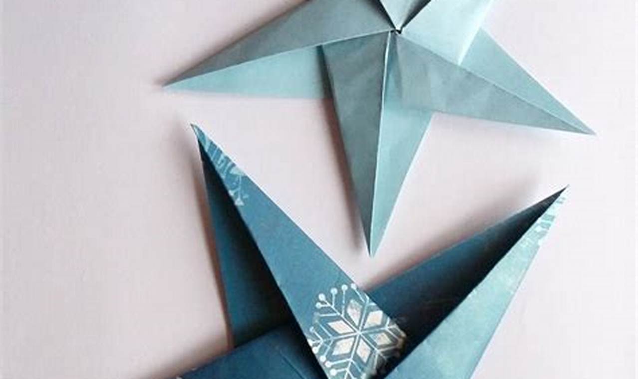 how to make an origami star for a christmas tree