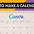 how to make calendar in canva