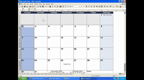How To Make Calendar In Excel
