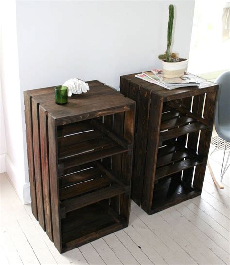 Our DIY wood crate coffee table! How we did it We used 4 wood crates
