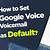 how to make google voice default