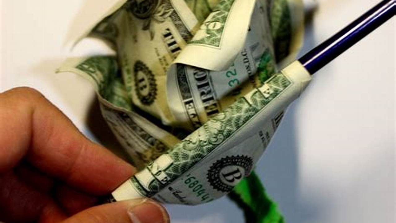 How to Make an Origami Rose with Dollar Bills