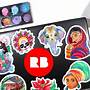 how to make redbubble stickers sticky again