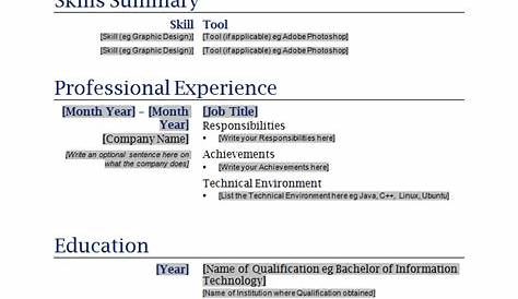 How To Make Resume Template Free Downloadable 7 Free Free