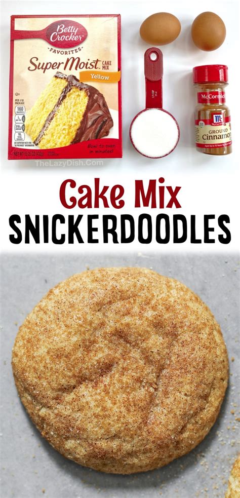 How To Make Snickerdoodle Cookies From Yellow Cake Mix